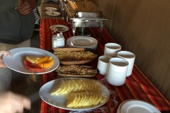 Buffet breakfast at the Acacia Camp